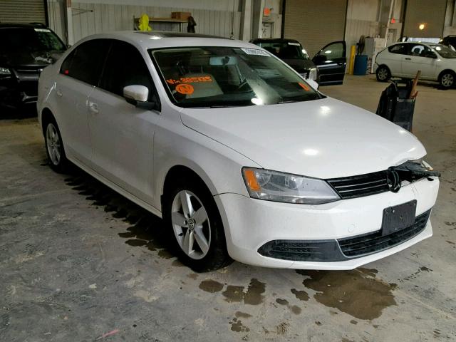 3VWLL7AJXDM385135 - 2013 VOLKSWAGEN JETTA TDI WHITE photo 1