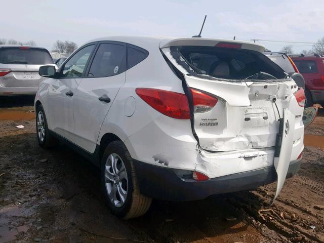 KM8JT3AB7CU489020 - 2012 HYUNDAI TUCSON GL WHITE photo 3