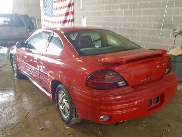 1G2NF12T41M592826 - 2001 PONTIAC GRAND AM S RED photo 3