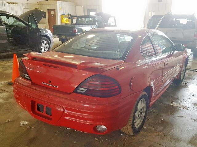 1G2NF12T41M592826 - 2001 PONTIAC GRAND AM S RED photo 4