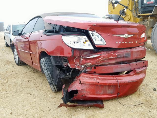 1C3LC55R18N616222 - 2008 CHRYSLER SEBRING TO RED photo 3