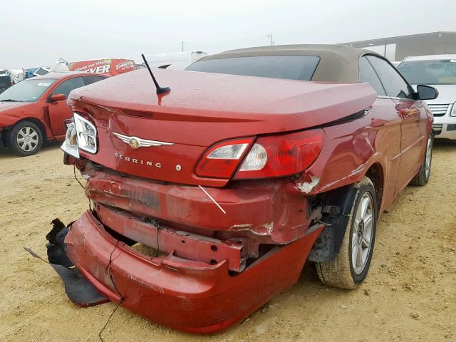 1C3LC55R18N616222 - 2008 CHRYSLER SEBRING TO RED photo 4