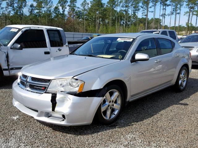 1B3BD2FG5BN519419 - 2011 DODGE AVENGER LU SILVER photo 2