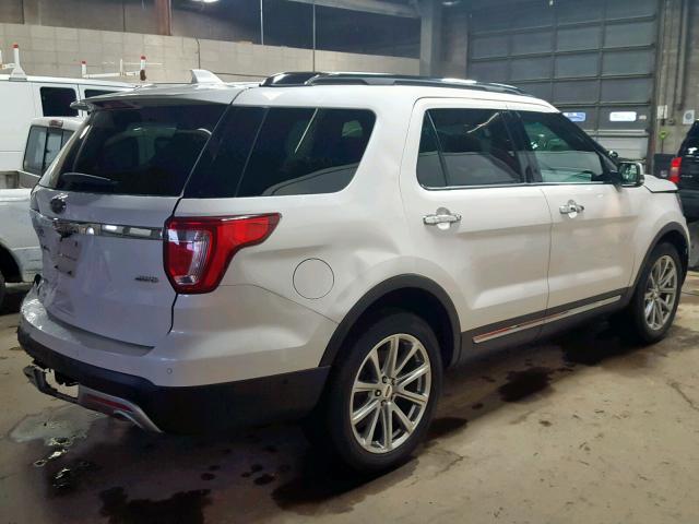 1FM5K8F88HGA99483 - 2017 FORD EXPLORER L WHITE photo 4