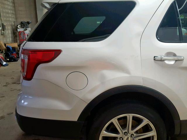 1FM5K8F88HGA99483 - 2017 FORD EXPLORER L WHITE photo 9