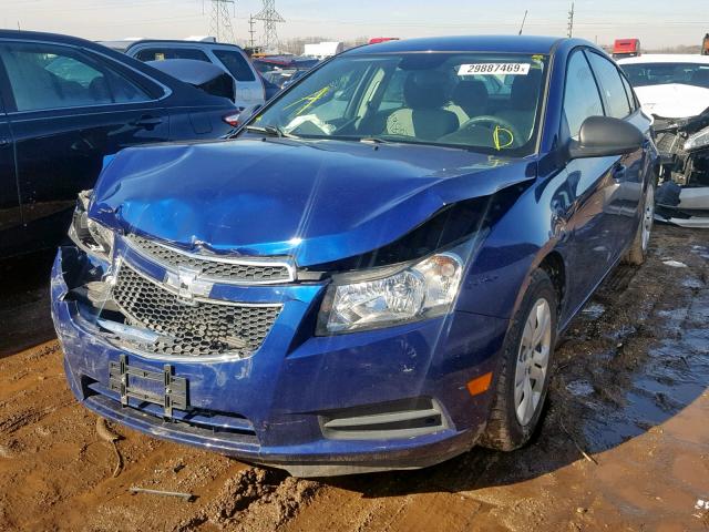 1G1PA5SH7D7125353 - 2013 CHEVROLET CRUZE LS BLUE photo 2