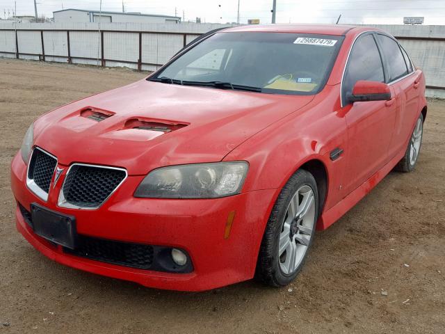 6G2ER57709L161091 - 2009 PONTIAC G8 RED photo 2