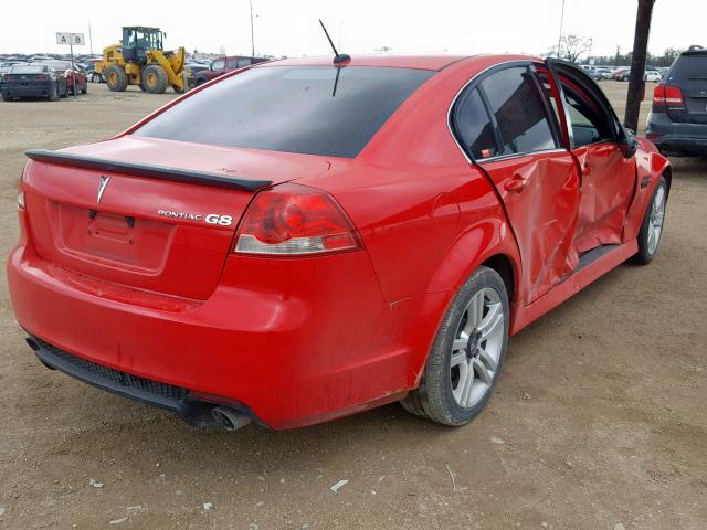 6G2ER57709L161091 - 2009 PONTIAC G8 RED photo 4