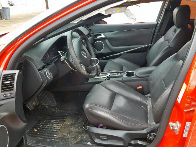 6G2ER57709L161091 - 2009 PONTIAC G8 RED photo 5