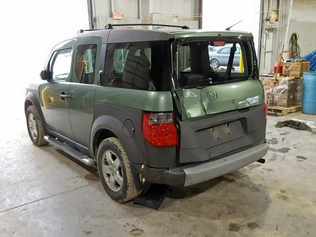 5J6YH28584L039392 - 2004 HONDA ELEMENT EX GREEN photo 3