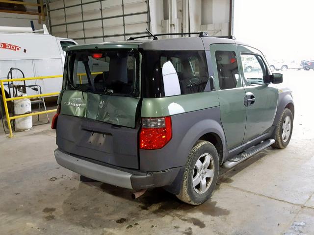 5J6YH28584L039392 - 2004 HONDA ELEMENT EX GREEN photo 4