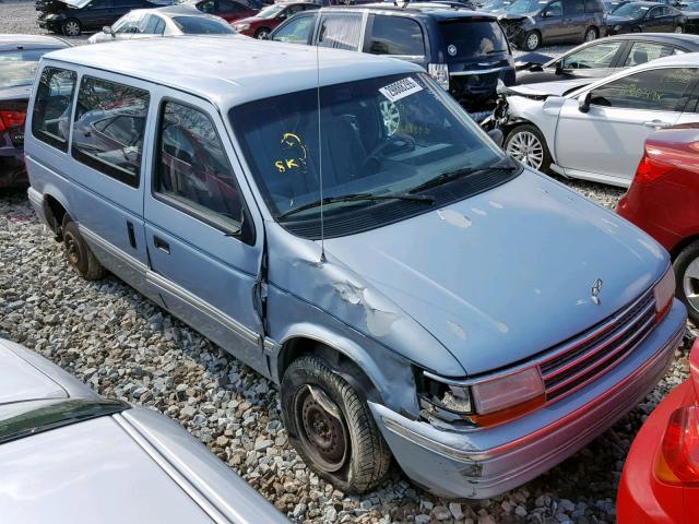 2P4GH25K1NR538700 - 1992 PLYMOUTH VOYAGER BLUE photo 1