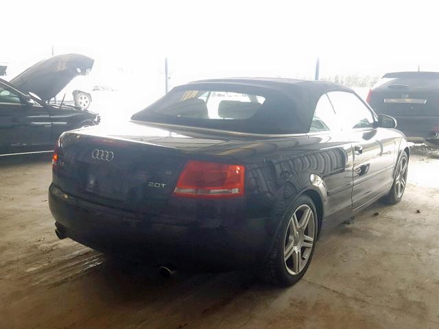 WAUAF48H37K037141 - 2007 AUDI A4 2.0T CA BLACK photo 4