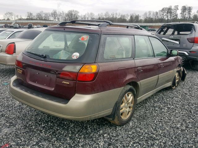 4S3BH6869Y7630163 - 2000 SUBARU LEGACY OUT RED photo 4