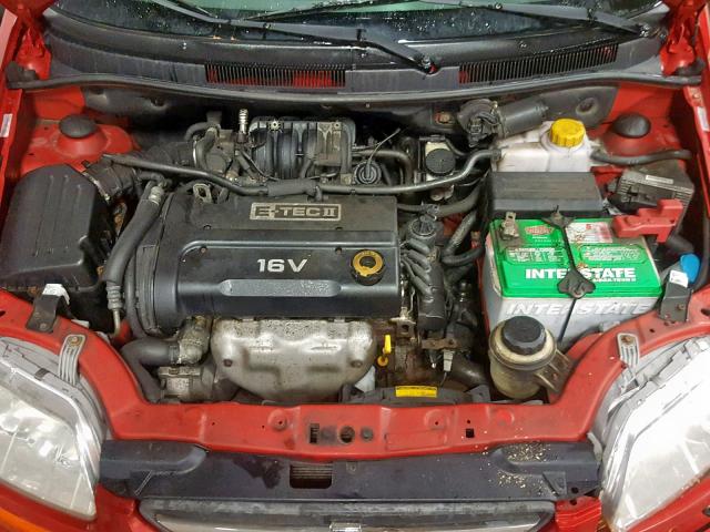 KL1TD66668B164201 - 2008 CHEVROLET AVEO BASE Қызыл фото 7