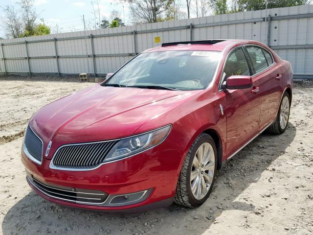 1LNHL9FT5DG605219 - 2013 LINCOLN MKS MAROON photo 2