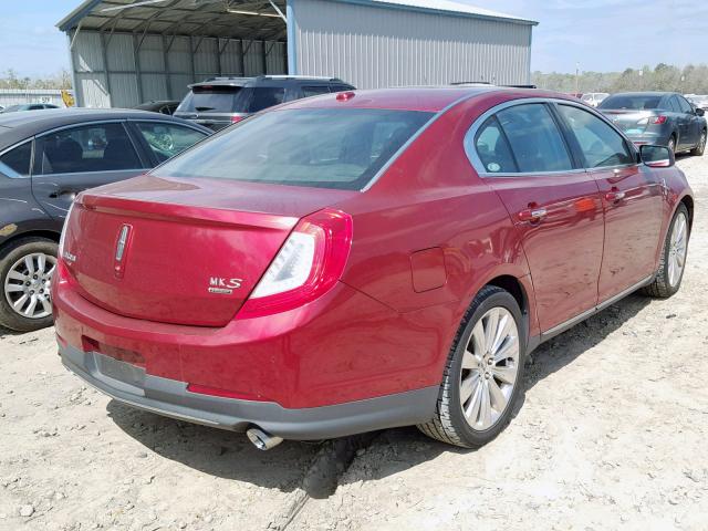 1LNHL9FT5DG605219 - 2013 LINCOLN MKS MAROON photo 4