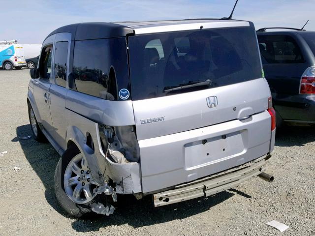 5J6YH28708L001226 - 2008 HONDA ELEMENT EX SILVER photo 3