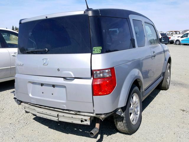 5J6YH28708L001226 - 2008 HONDA ELEMENT EX SILVER photo 4