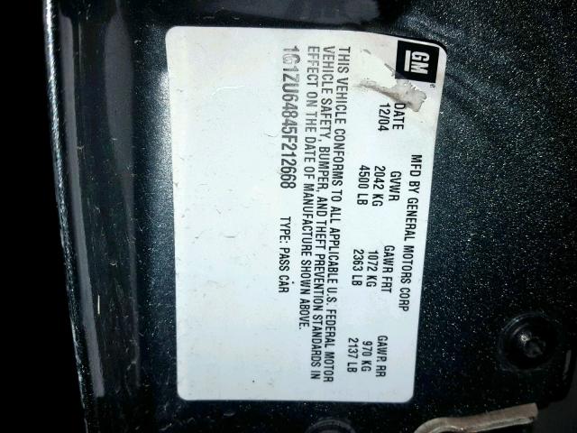 1G1ZU64845F212668 - 2005 CHEVROLET MALIBU MAX 绿色 照片 10