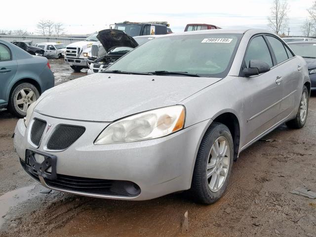 1G2ZF55B264170864 - 2006 PONTIAC G6 SE SILVER photo 2