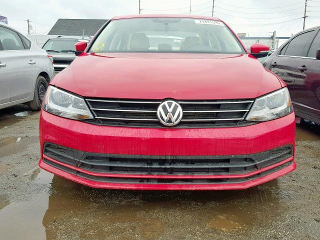 3VWLA7AJ5FM263372 - 2015 VOLKSWAGEN JETTA TDI RED photo 10