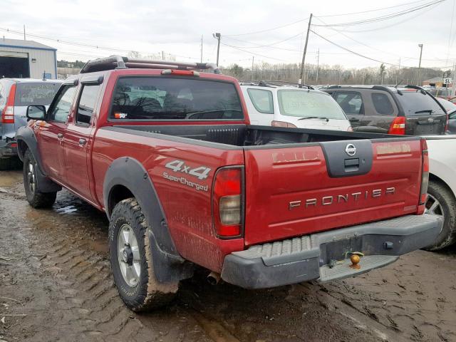 1N6MD29Y53C400209 - 2003 NISSAN FRONTIER C RED photo 3