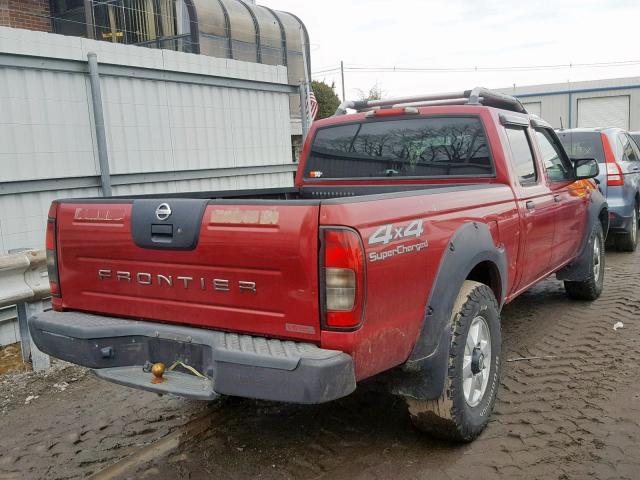 1N6MD29Y53C400209 - 2003 NISSAN FRONTIER C RED photo 4