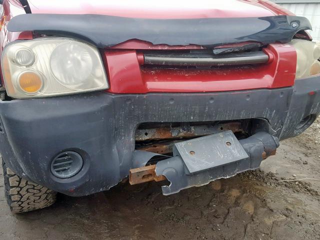 1N6MD29Y53C400209 - 2003 NISSAN FRONTIER C RED photo 9