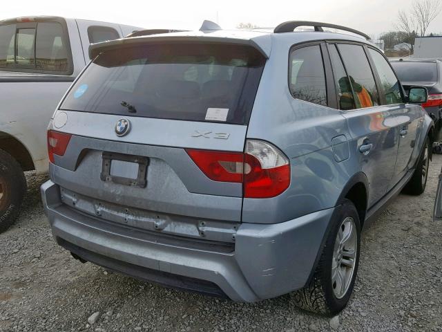 WBXPA93416WG77679 - 2006 BMW X3 3.0I SILVER photo 4