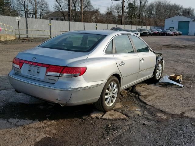 KMHFC46F47A147569 - 2007 HYUNDAI AZERA SE SILVER photo 4