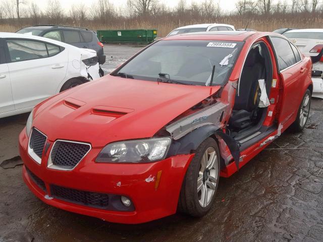 6G2ER57709L204215 - 2009 PONTIAC G8 RED photo 2