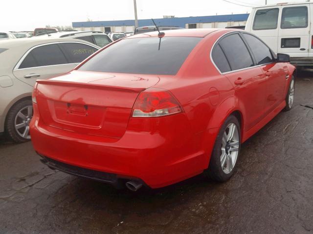 6G2ER57709L204215 - 2009 PONTIAC G8 RED photo 4