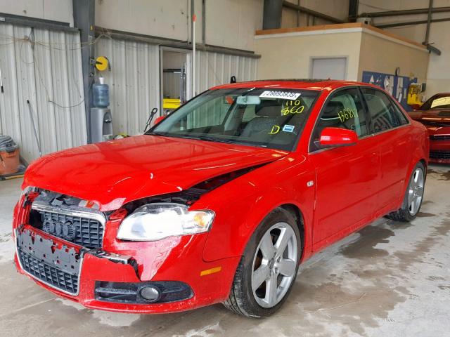 WAUBF78E28A110860 - 2008 AUDI A4 S-LINE RED photo 2