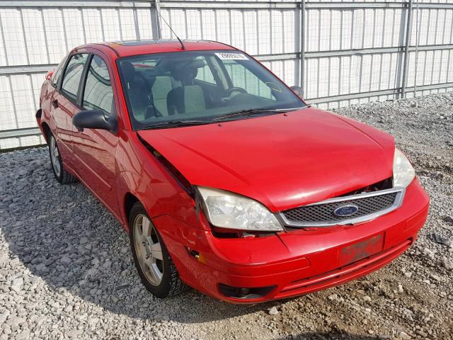 1FAFP34N95W312552 - 2005 FORD FOCUS ZX4 RED photo 1