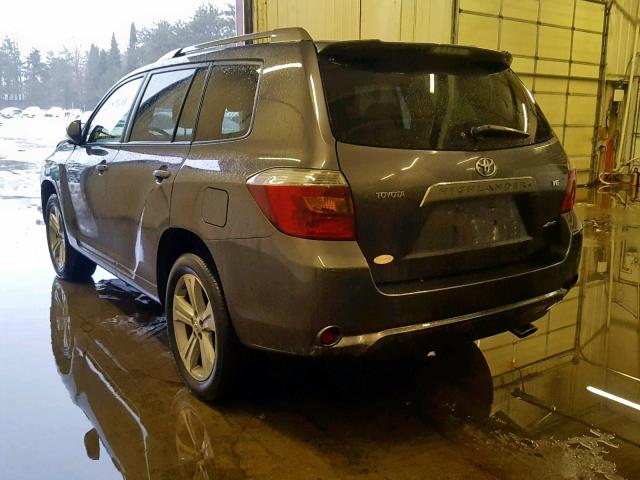 JTEES43A882007138 - 2008 TOYOTA HIGHLANDER GRAY photo 3