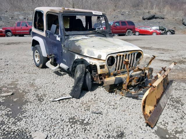 1J4FA39S12P711112 - 2002 JEEP WRANGLER / BLUE photo 1