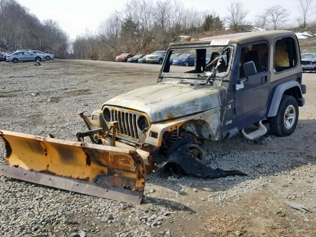 1J4FA39S12P711112 - 2002 JEEP WRANGLER / BLUE photo 2