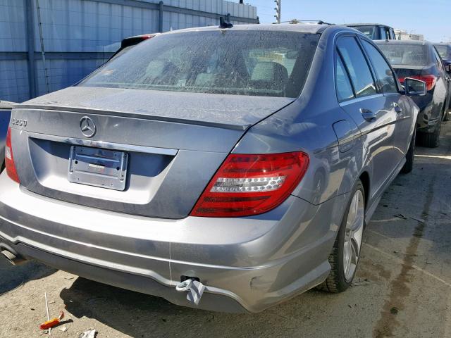 WDDGF4HB4CA633194 - 2012 MERCEDES-BENZ C 250 SILVER photo 4