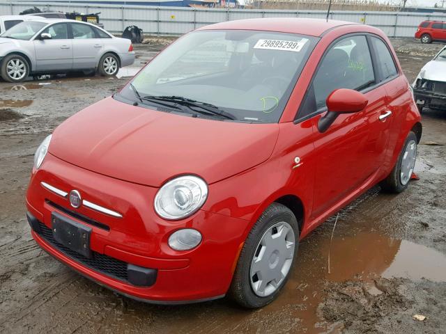 3C3CFFAR2CT181920 - 2012 FIAT 500 POP RED photo 2