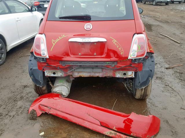 3C3CFFAR2CT181920 - 2012 FIAT 500 POP RED photo 9