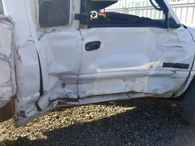 3B7KF23721G742523 - 2001 DODGE RAM 2500 WHITE photo 9