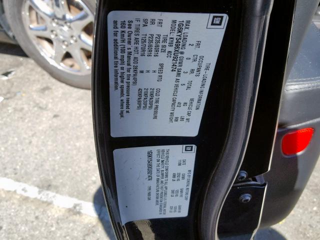 1G6KY5496XU921474 - 1999 CADILLAC SEVILLE ST BLACK photo 10