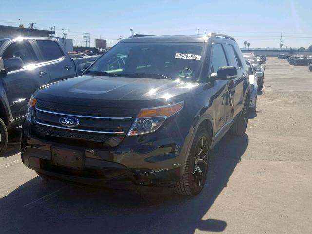 1FM5K8F88FGB97152 - 2015 FORD EXPLORER L BLACK photo 2