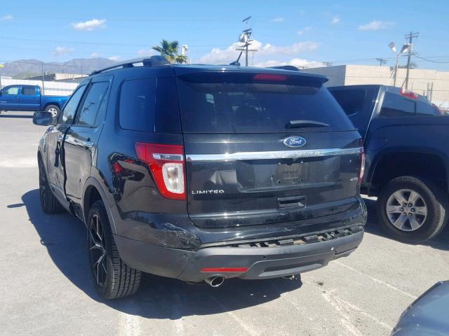 1FM5K8F88FGB97152 - 2015 FORD EXPLORER L BLACK photo 3