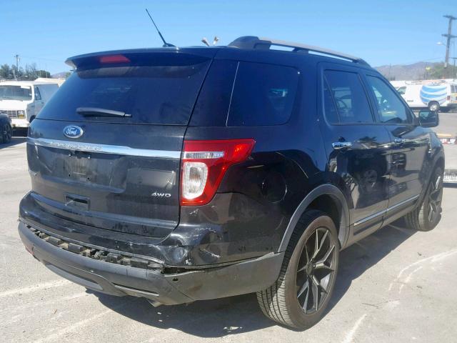 1FM5K8F88FGB97152 - 2015 FORD EXPLORER L BLACK photo 4