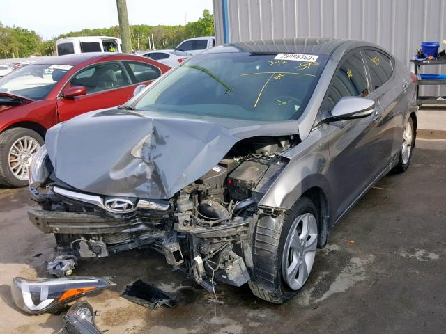 KMHDH4AE4GU592447 - 2016 HYUNDAI ELANTRA SE GRAY photo 2