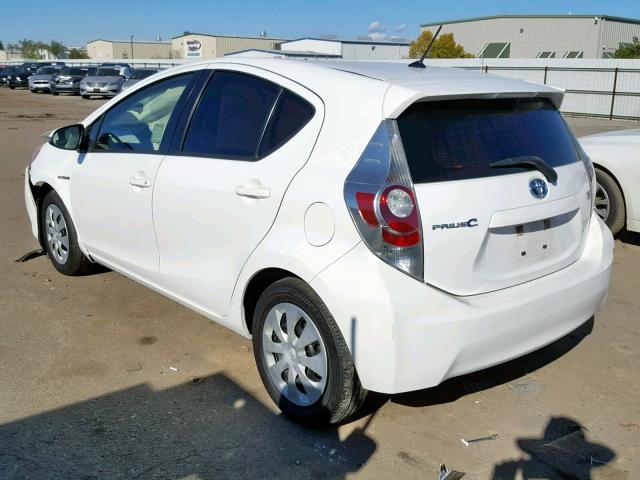 JTDKDTB32D1549611 - 2013 TOYOTA PRIUS C WHITE photo 3