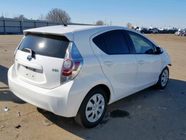 JTDKDTB32D1549611 - 2013 TOYOTA PRIUS C WHITE photo 4