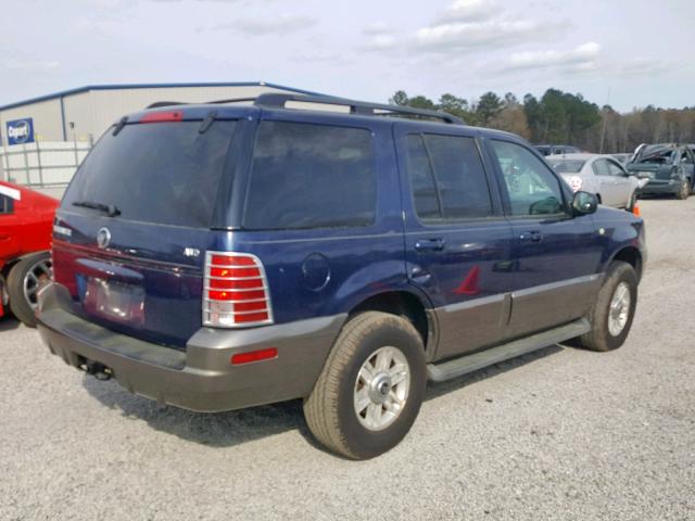 4M2ZU86K54UJ07542 - 2004 MERCURY MOUNTAINEE BLUE photo 4